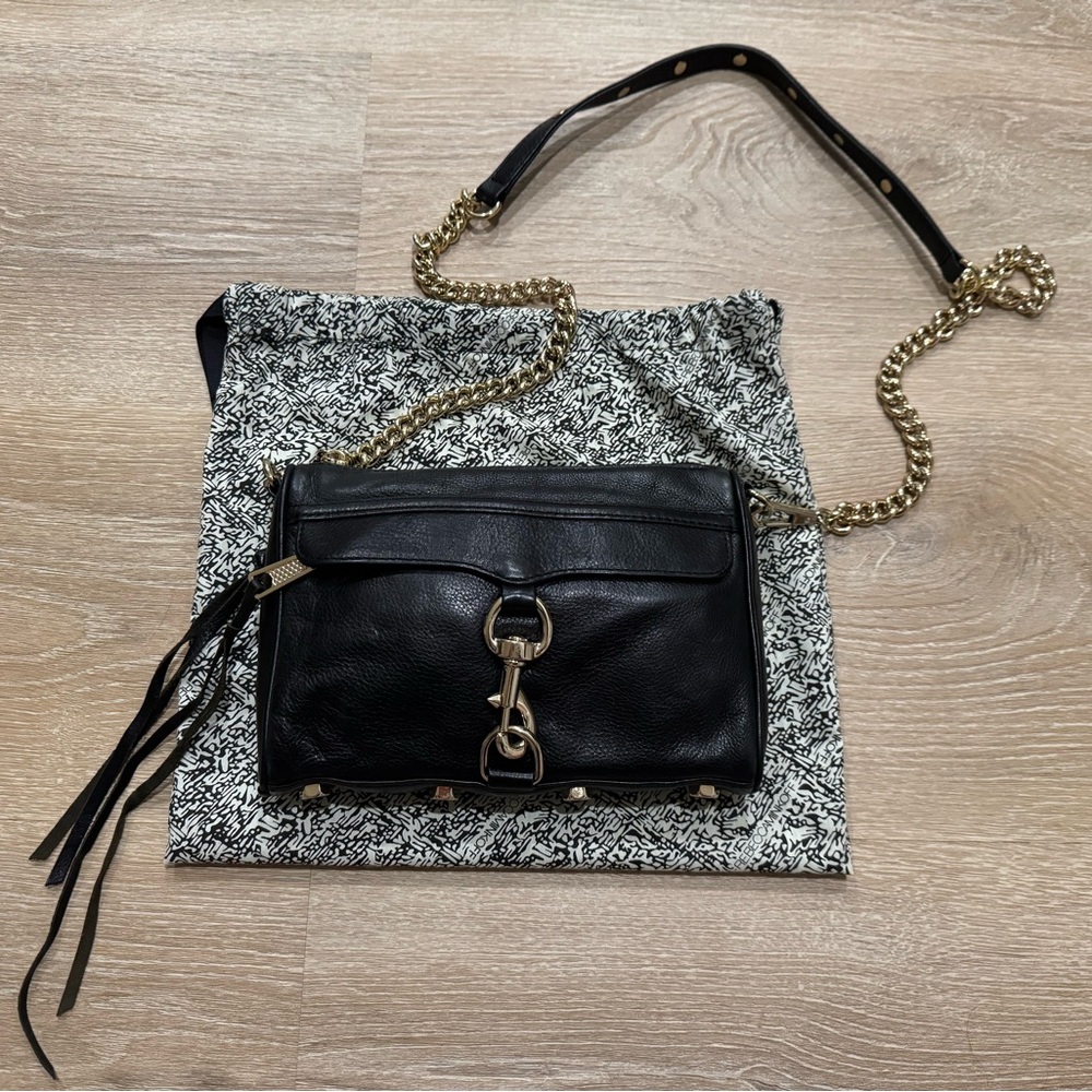 Rebecca Minkoff black leather Crossbody Bag